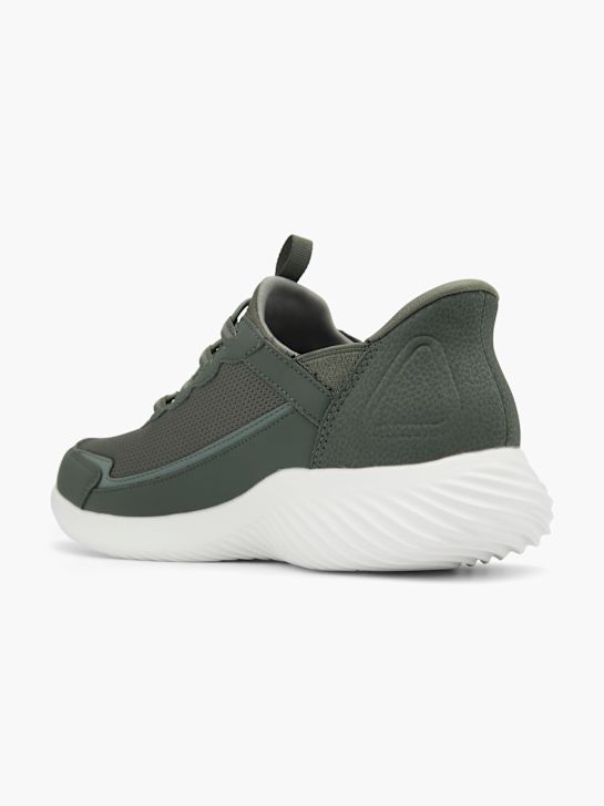 skechers bounder swift fit slip-on trener oljčno deichmann