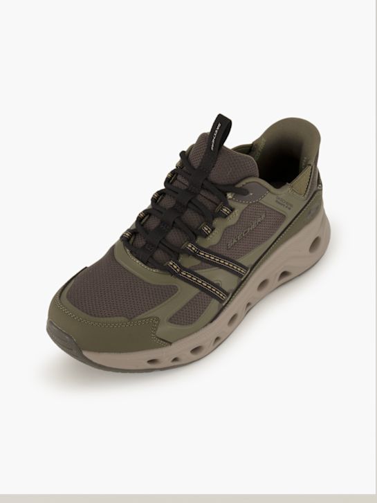 skechers swift fit slip-on trener oljčno deichmann