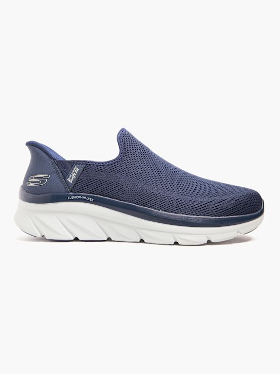 skechers blazine walker swift fit slip-on trener modra deichmann