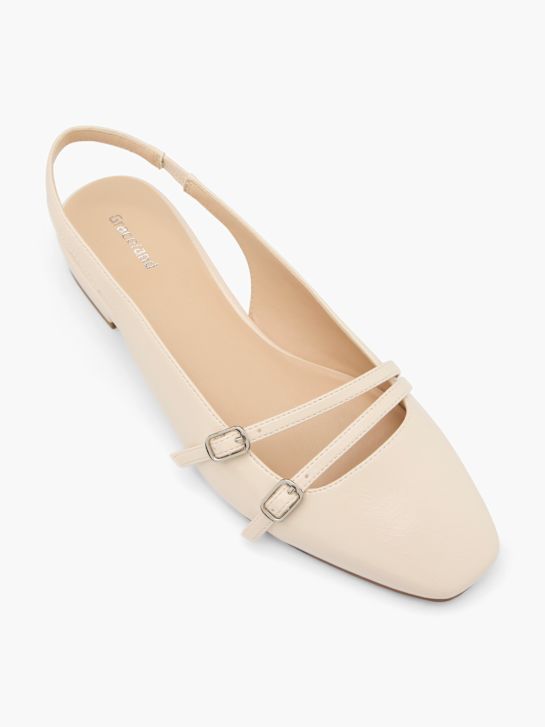 graceland slingback balet ravno bež deichmann
