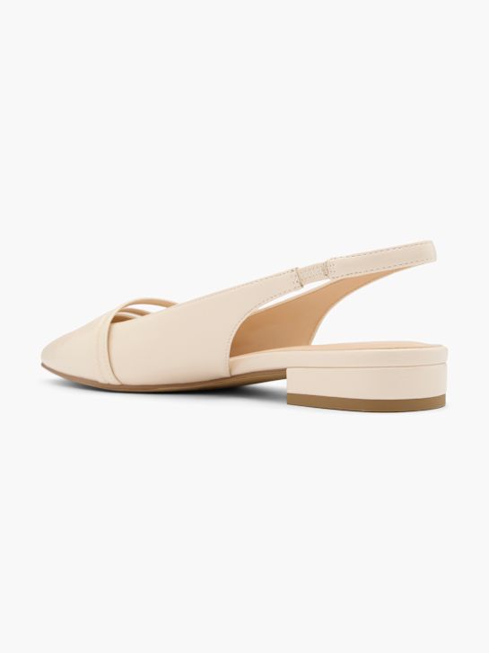 graceland slingback balet ravno bež deichmann