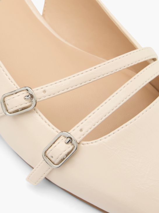 graceland slingback balet ravno bež deichmann