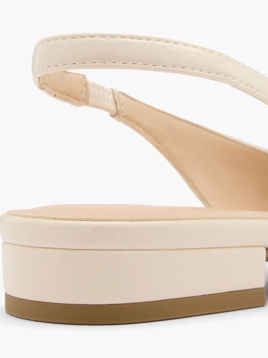 graceland slingback balet ravno bež deichmann