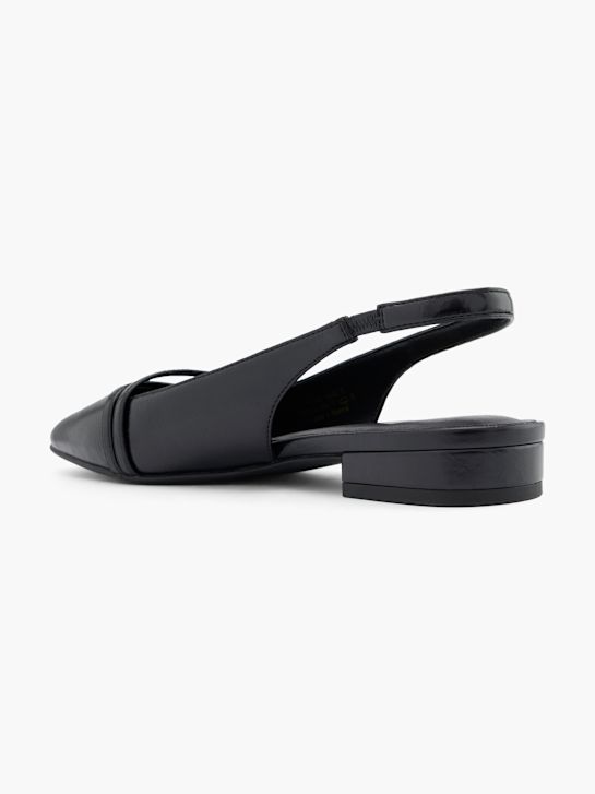 graceland slingback balet ravno black deichmann