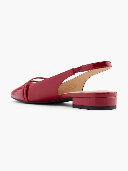 graceland slingback balet ravno rdeča deichmann