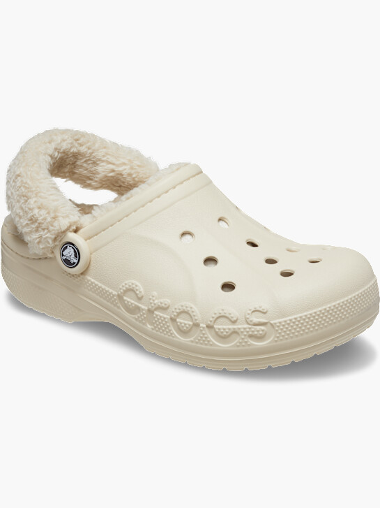 crocs baya obloŽene puh trak zlepi bež deichmann