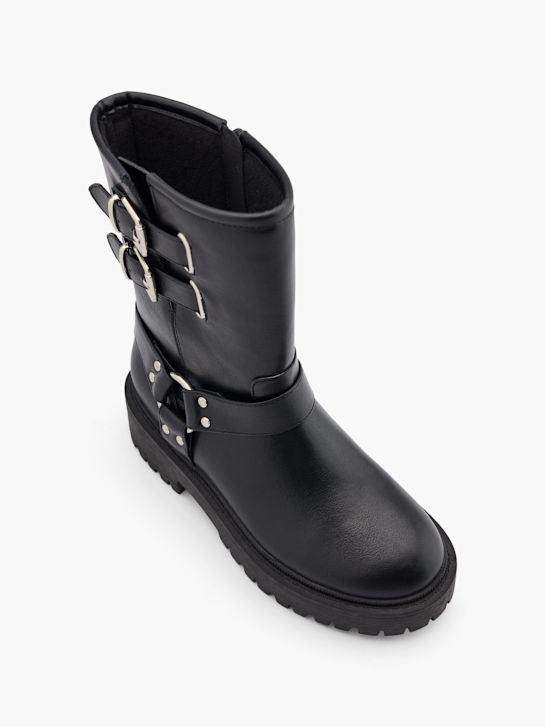 modni brvi biker boot black deichmann
