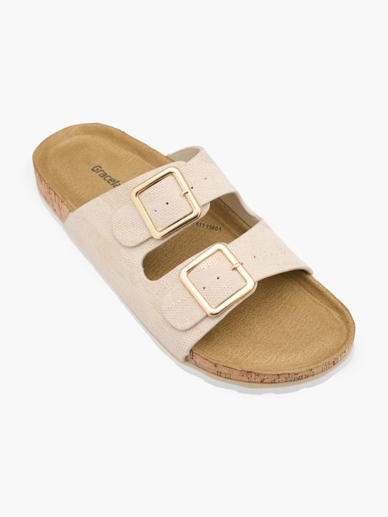 graceland footbed sandali roza deichmann