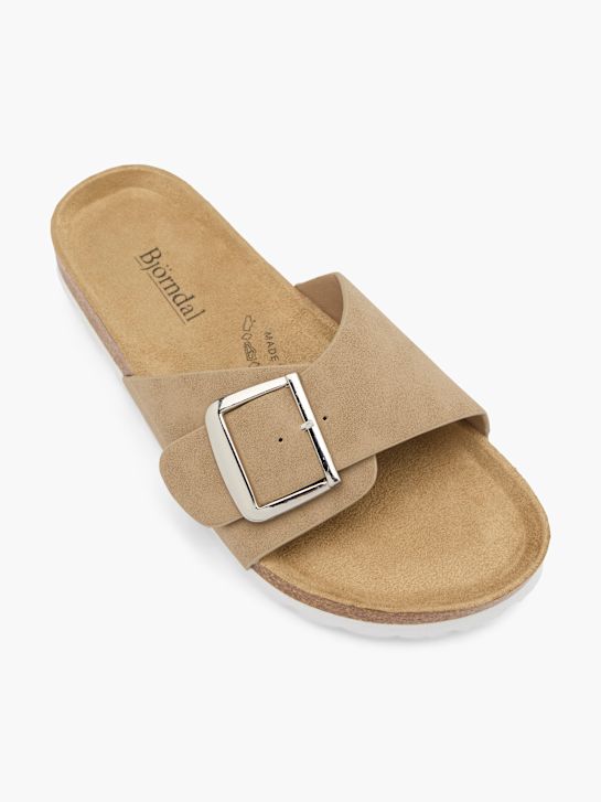 graceland footbed sandali taupe deichmann