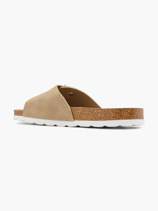 graceland footbed sandali taupe deichmann