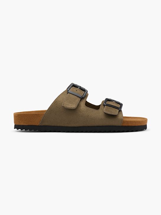 graceland footbed sandali kaki deichmann