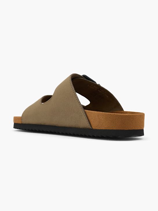 graceland footbed sandali kaki deichmann