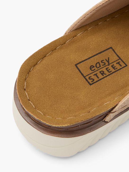 enostavno ulica footbed sandali bež deichmann