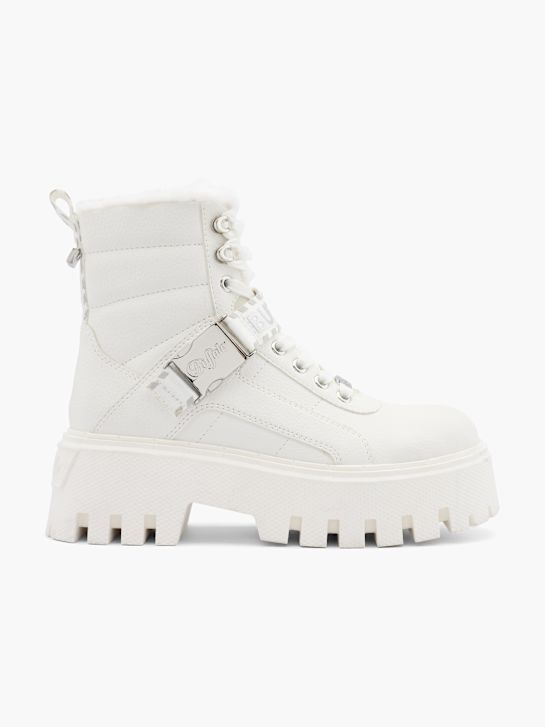 buffalo Čipke-up boot bela deichmann