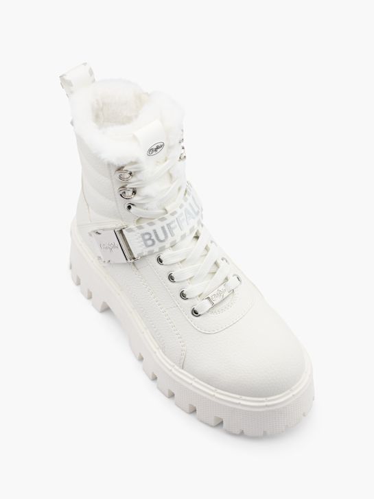 buffalo Čipke-up boot bela deichmann