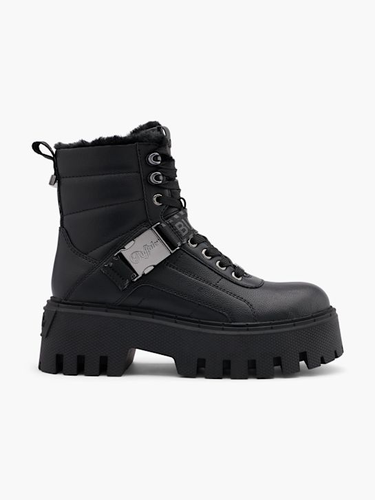 buffalo Čipke-up boot black deichmann