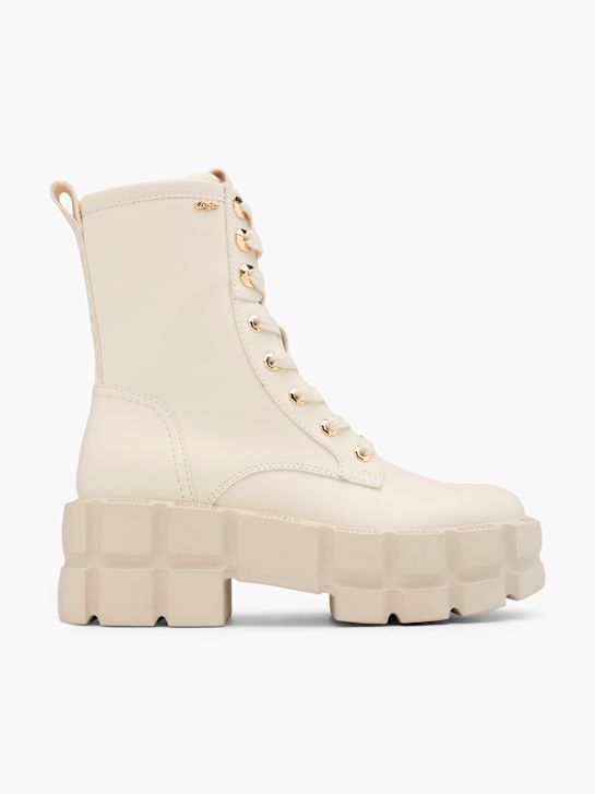 buffalo Čipke-up boot bež deichmann