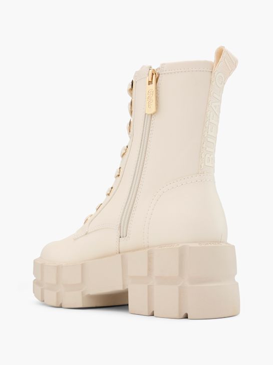 buffalo Čipke-up boot bež deichmann