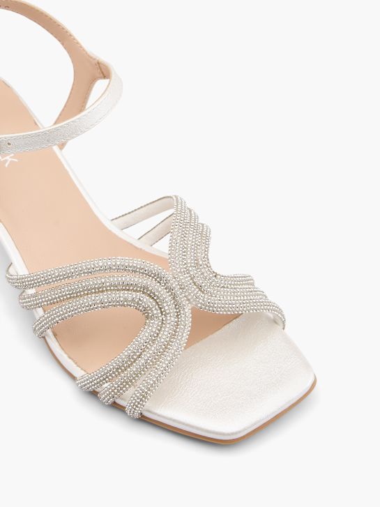 modni brvi nagnila sandali bela deichmann