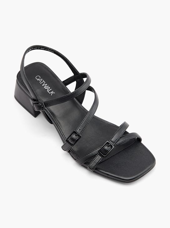 modni brvi nagnila sandali black deichmann