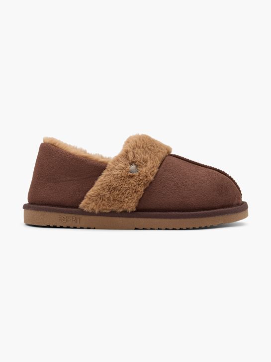 esprit plišastih natikači brown deichmann