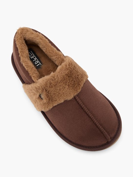 esprit plišastih natikači brown deichmann