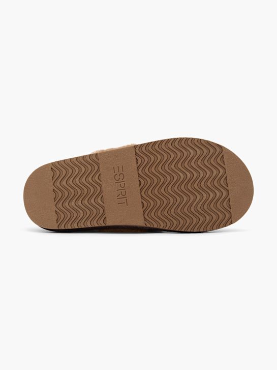esprit plišastih natikači brown deichmann