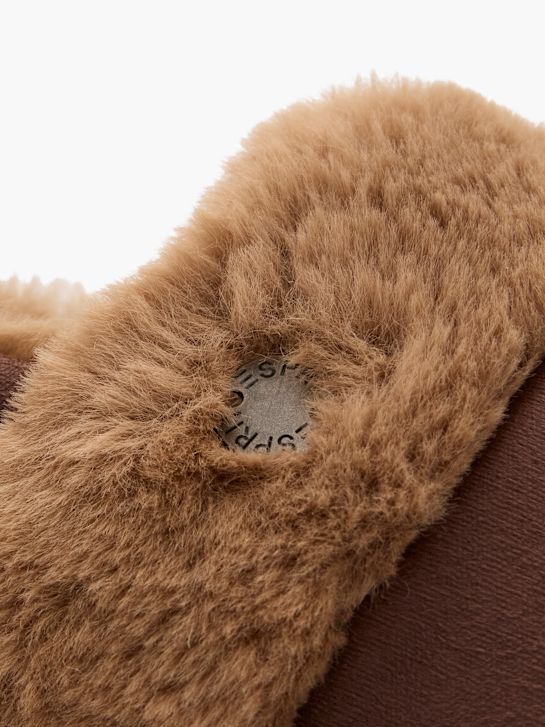 esprit plišastih natikači brown deichmann