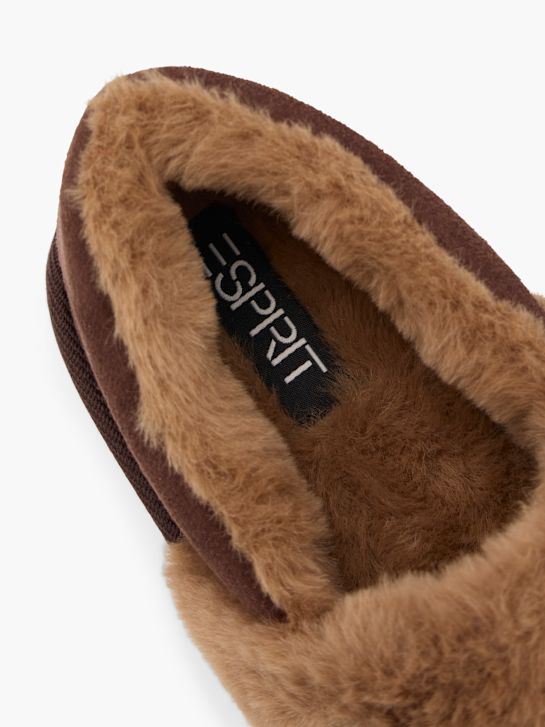 esprit plišastih natikači brown deichmann