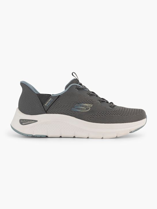 skechers arch udobje amp swift fit slip-on trener siva deichmann