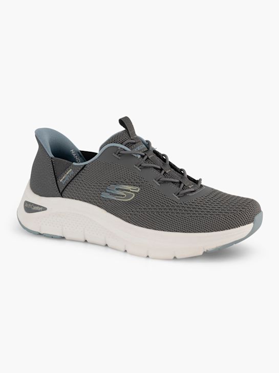 skechers arch udobje amp swift fit slip-on trener siva deichmann