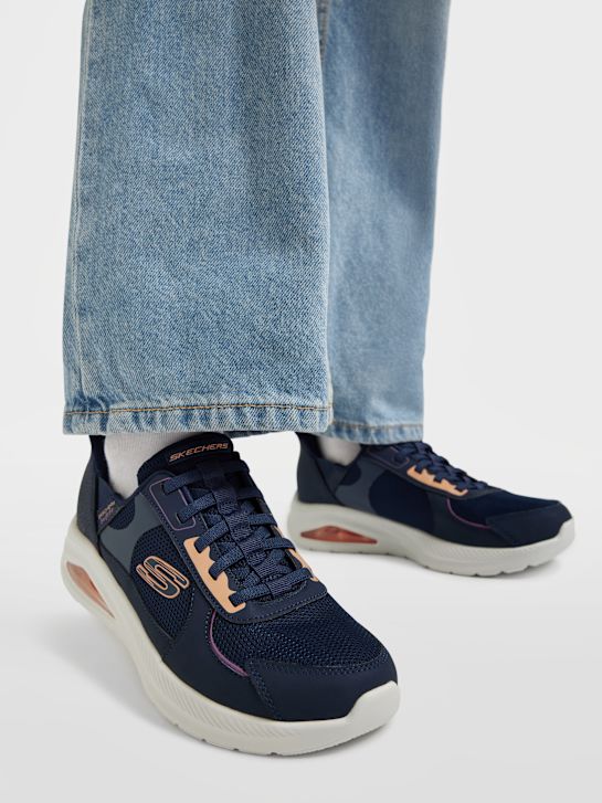 skechers centourist zraka swift fit slip-on trener modra deichmann
