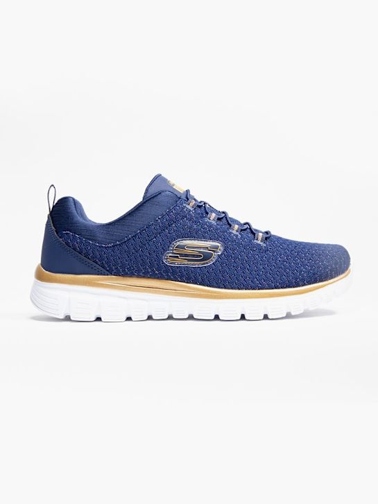 skechers ljubek 2.0 slip-on trener modra deichmann
