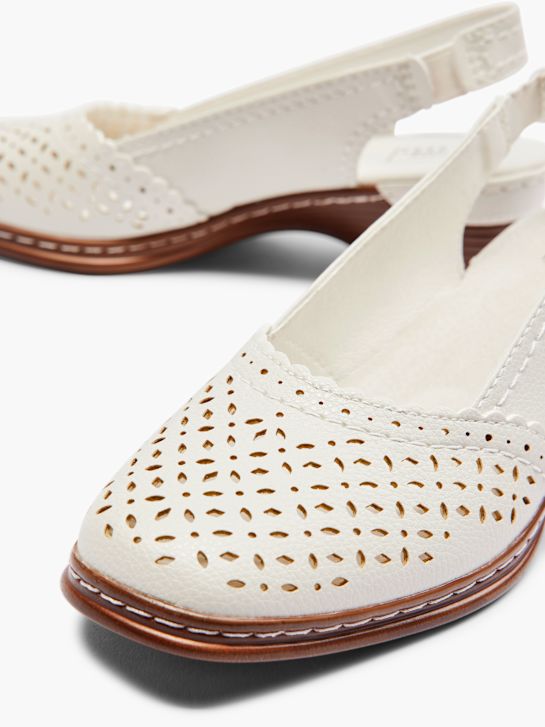 enostavno ulica slingback pete bela deichmann
