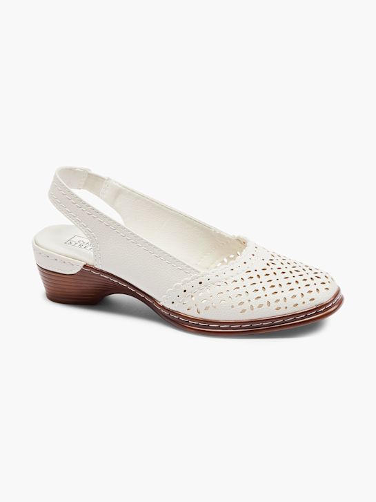 enostavno ulica slingback pete bela deichmann