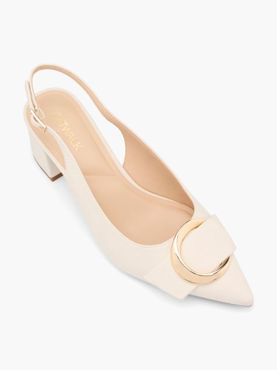 modni brvi slingback pete bež deichmann