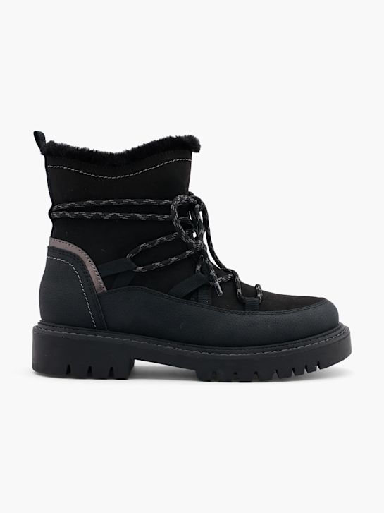 modni brvi Čipke-up boot black deichmann