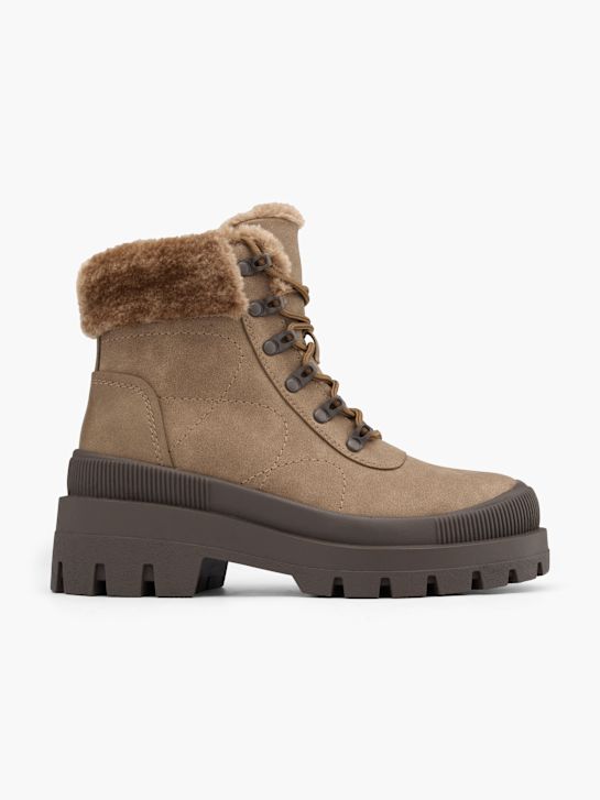 modni brvi Čipke-up boot taupe deichmann