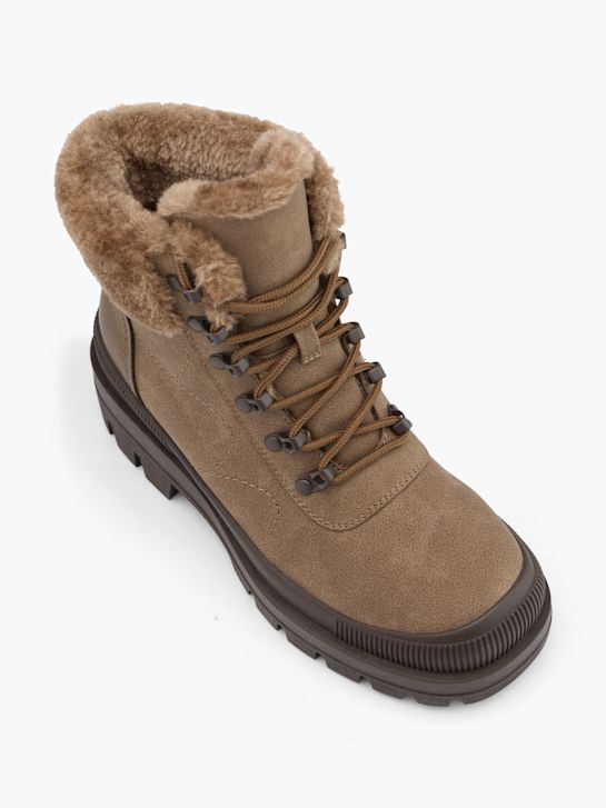 modni brvi Čipke-up boot taupe deichmann