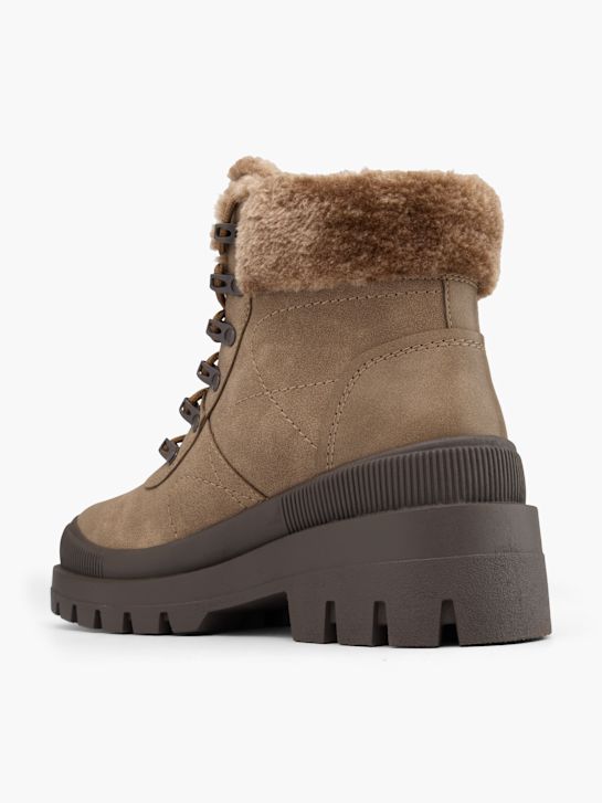 modni brvi Čipke-up boot taupe deichmann