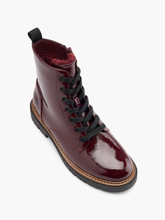 graceland Čipke-up boot burgundija deichmann